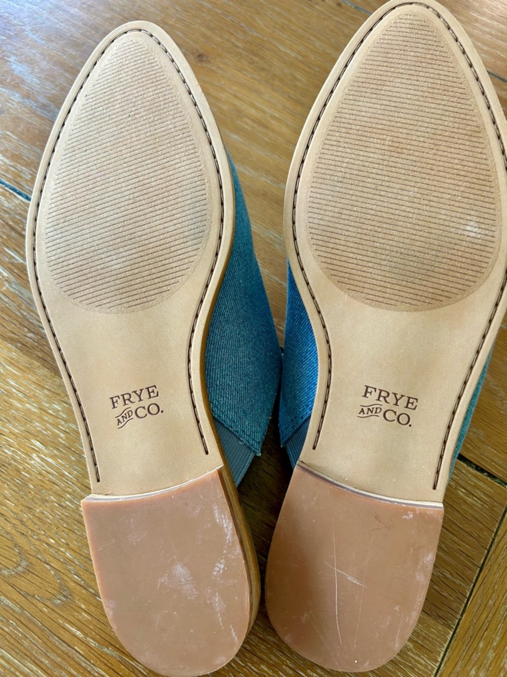Frye and Co Fenn Washed Denim Mules - Picture 5 of 5